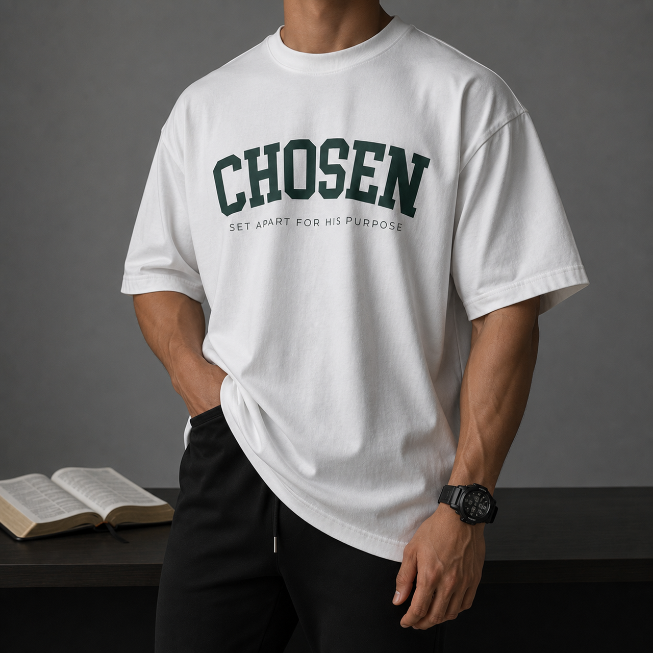 CHOSEN Oversized Christian T-Shirt - Image 4