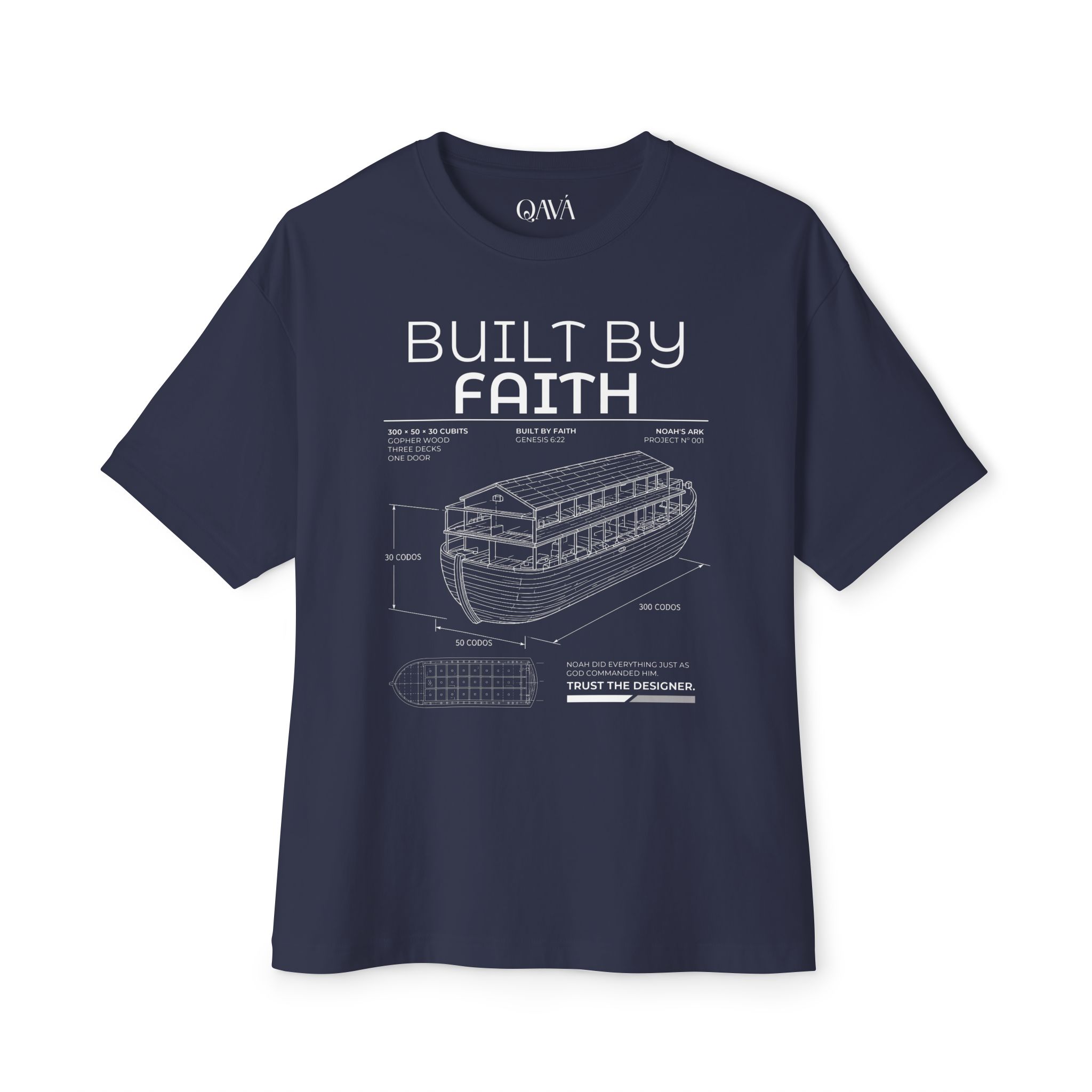 Built By Faith Christian Oversized Tee - Imagen 5
