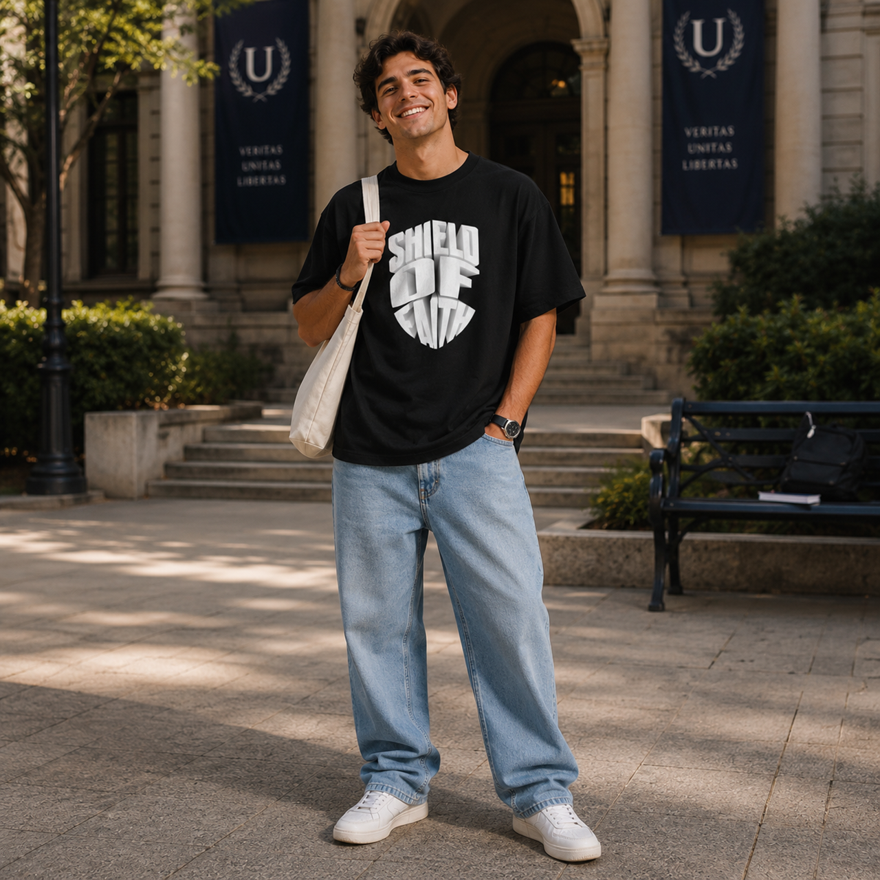 THE SHIELD OF FAITH Oversized Boxy Tee - Image 7