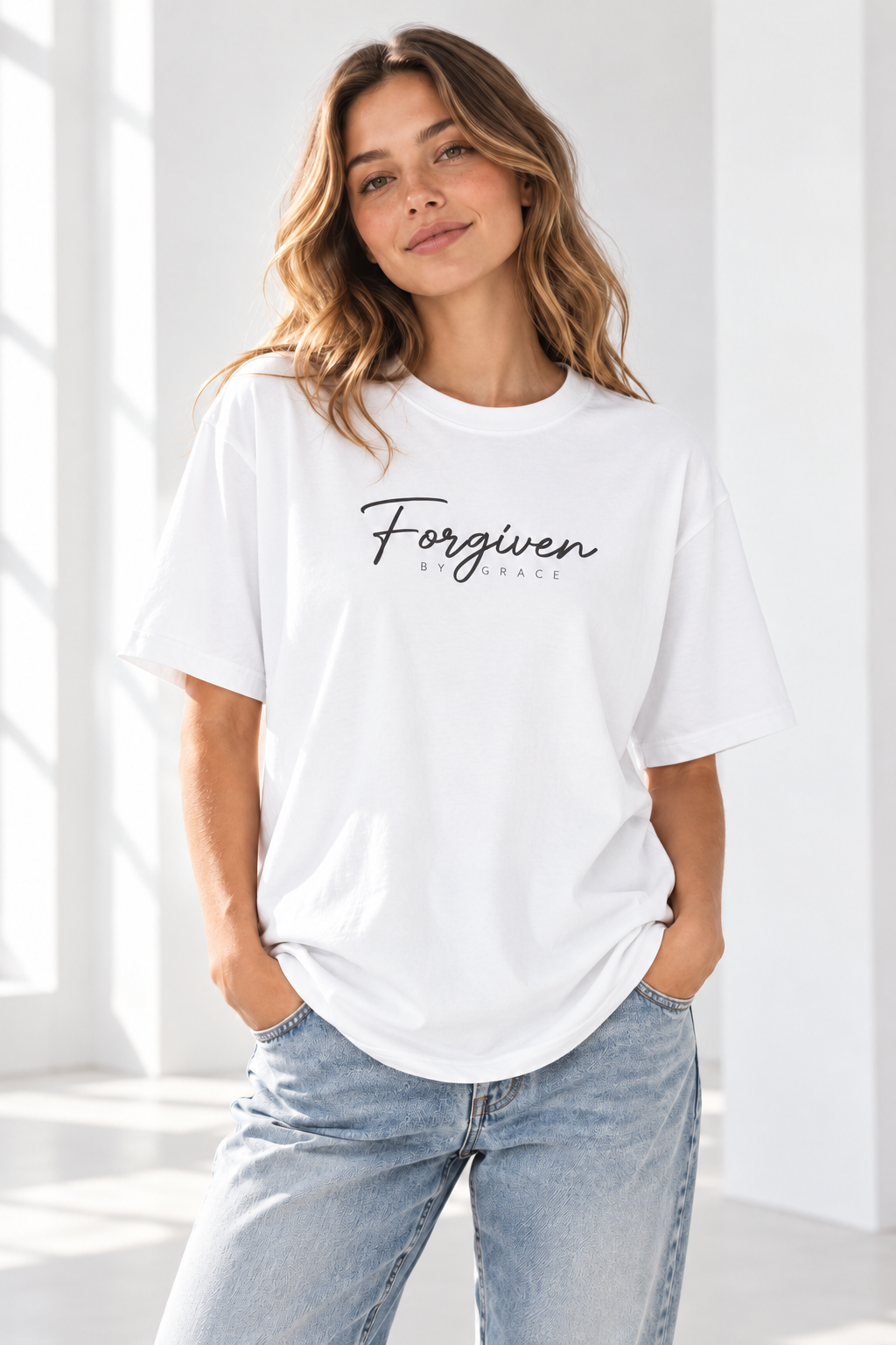 Forgiven by Grace Oversized T-Shirt - Image 2