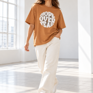 Hope Over Fear Oversized Boxy Tee